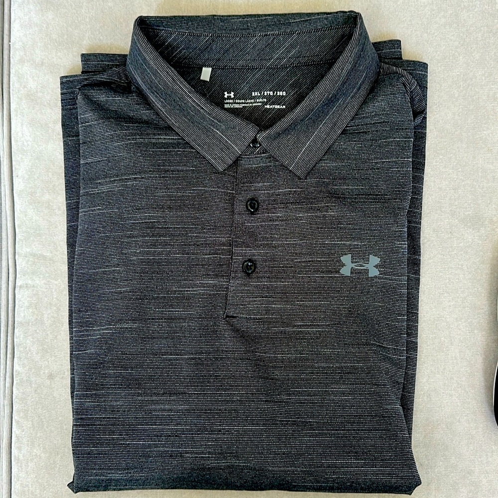 Under Armour Men's Black Heather Polo